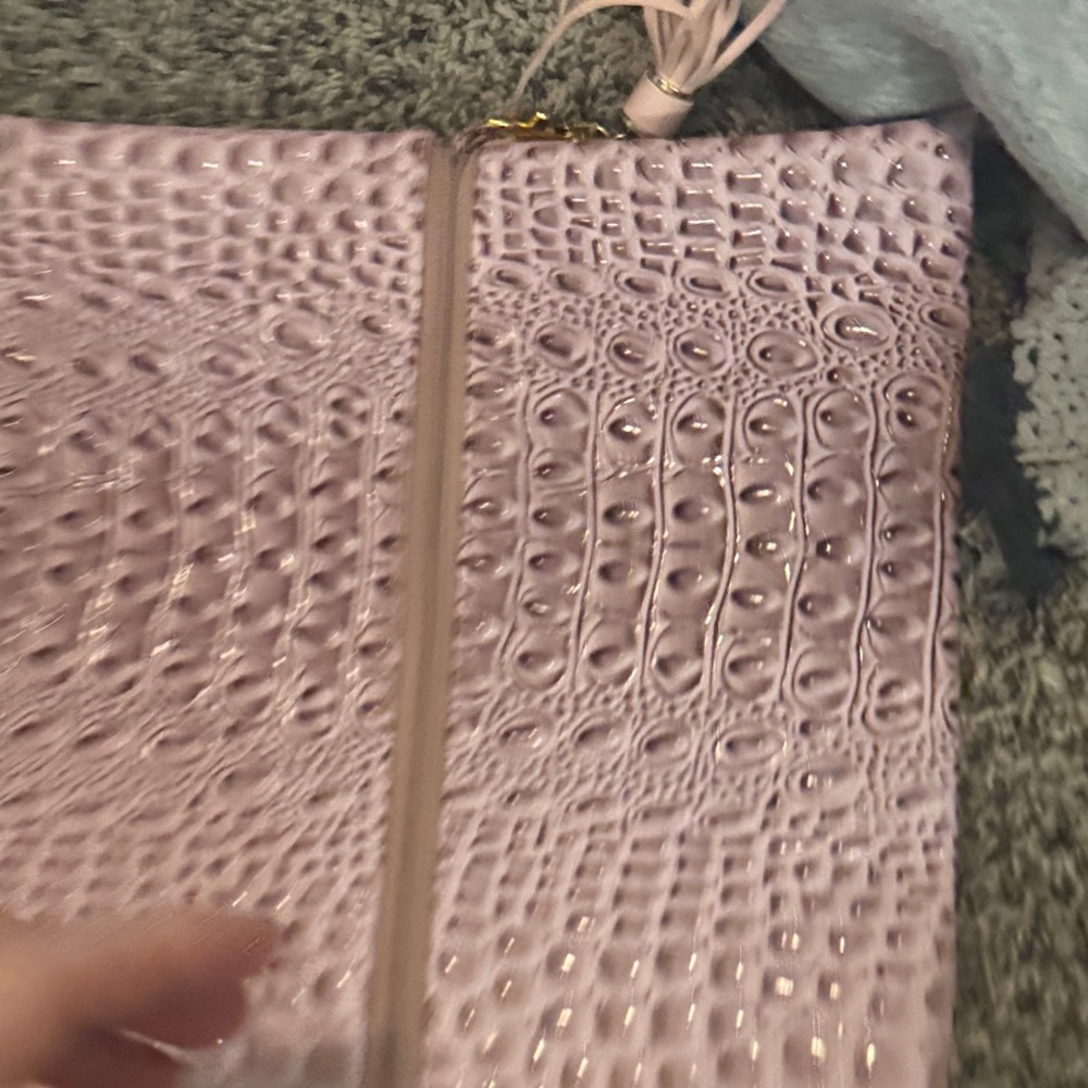 Elegant Pink Crocodile-Embossed Women's Bag large make up junket nwt  pinkish